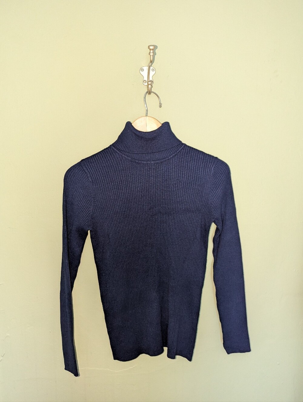 Classic Navy Turtleneck Sweater